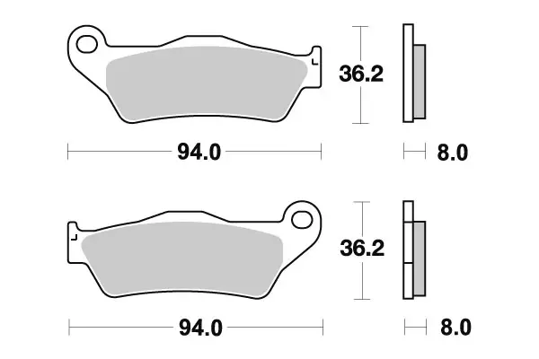 Sbs Jarrupalat Sintered Taakse - MÖNKIJÄN OSAT - 23-671LS - 1