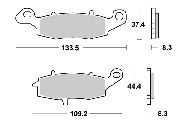 Sbs Jarrupalat Sintered Taakse - MÖNKIJÄN OSAT - 23-704LS - 1