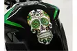 Puig Tank Pad Skull C/Green - MP TANKINSUOJAT - 33-3673V - 1