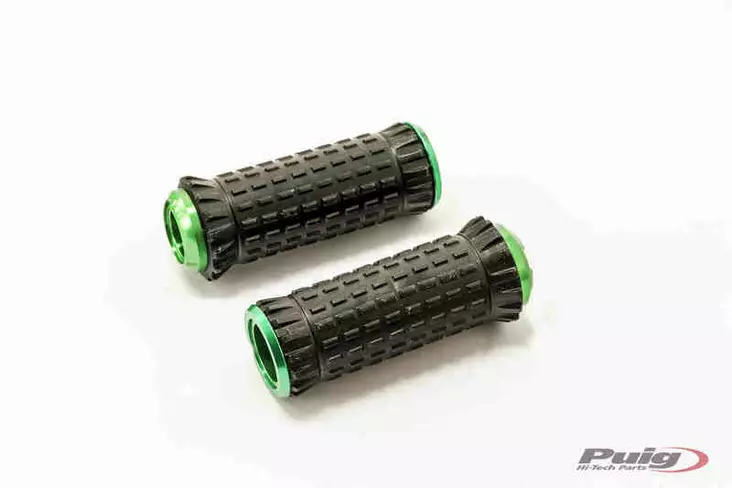 Puig Footpegs R-Fighter S Piloto Rig/Left C/Green - JALKATAPIT - 33-9193V - 1