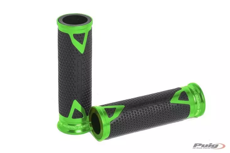 Puig Grips By Pair Puig Hi-Tech Radical Alu 123mm C/Gre - CROSSIN TUPIT - 33-8191V - 1