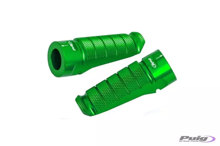Puig Pair Footrests Hi-Tech Pilot Right/Left C/Green - JALKATAPIT - 33-6301V - 1